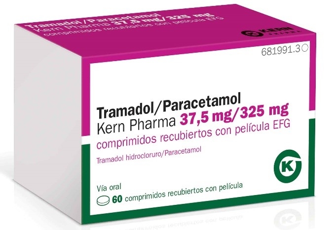 Tramadol/Paracetamol Kern Pharma 37,5 mg / 325 mg comprimidos recubiertos con película EFG
